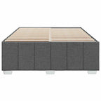 vidaXL Dark Gray Queen Upholstered Bed Frame - Stylish Slatted Mattress Base with Pine Wood Support