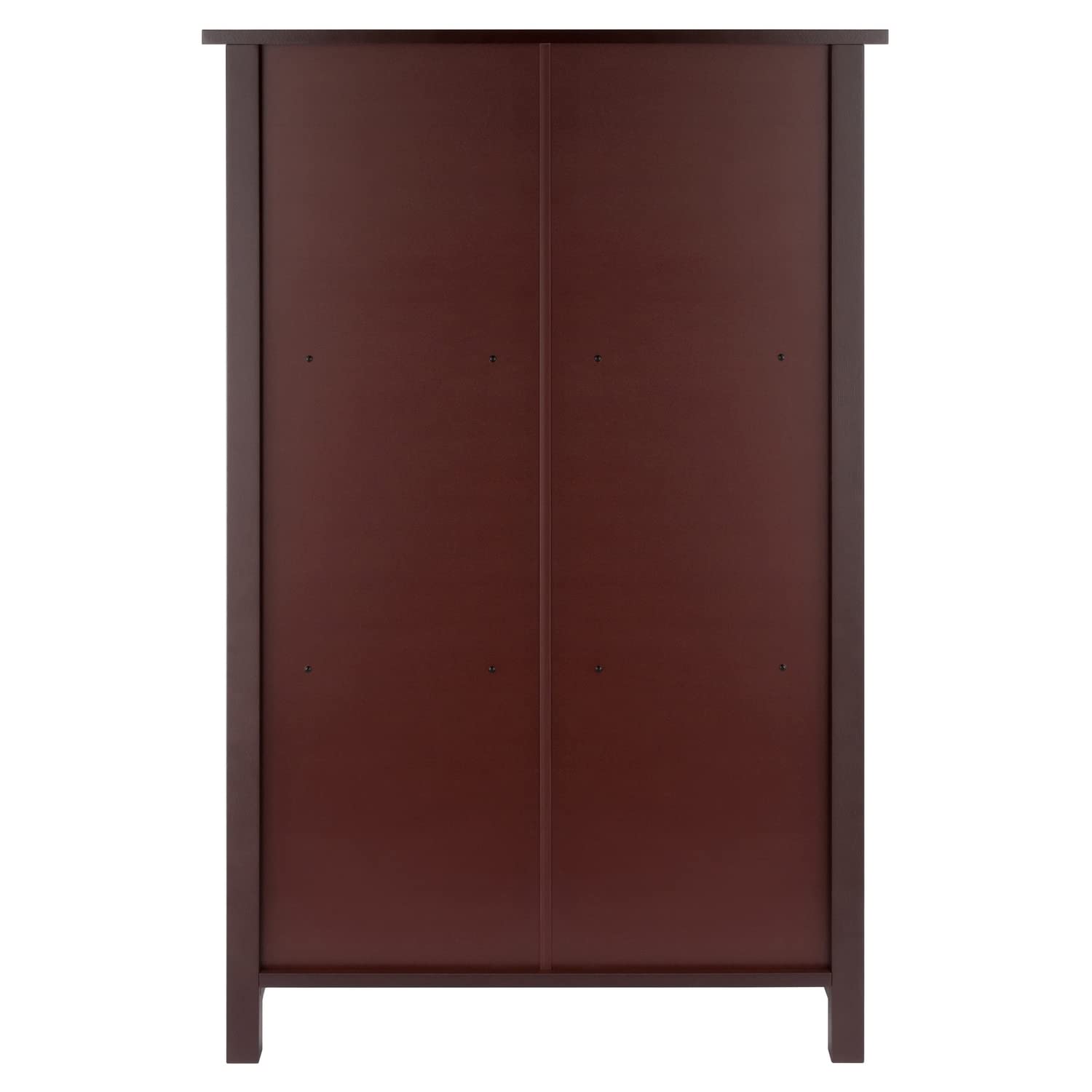 Winsome Wood Milan 6-Pc Storage Shelf with 5 Foldable Woven Baskets - Walnut