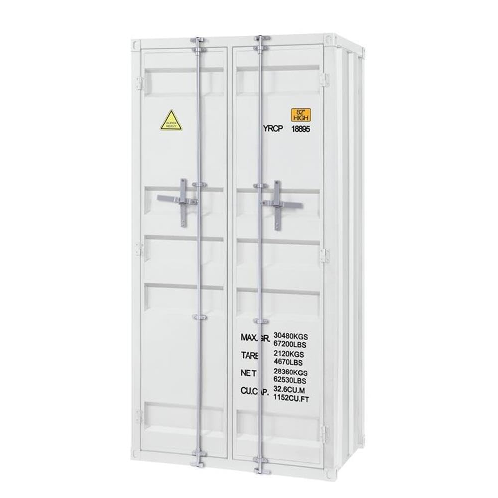 Acme Cargo Wardrobe (Double Door) in White