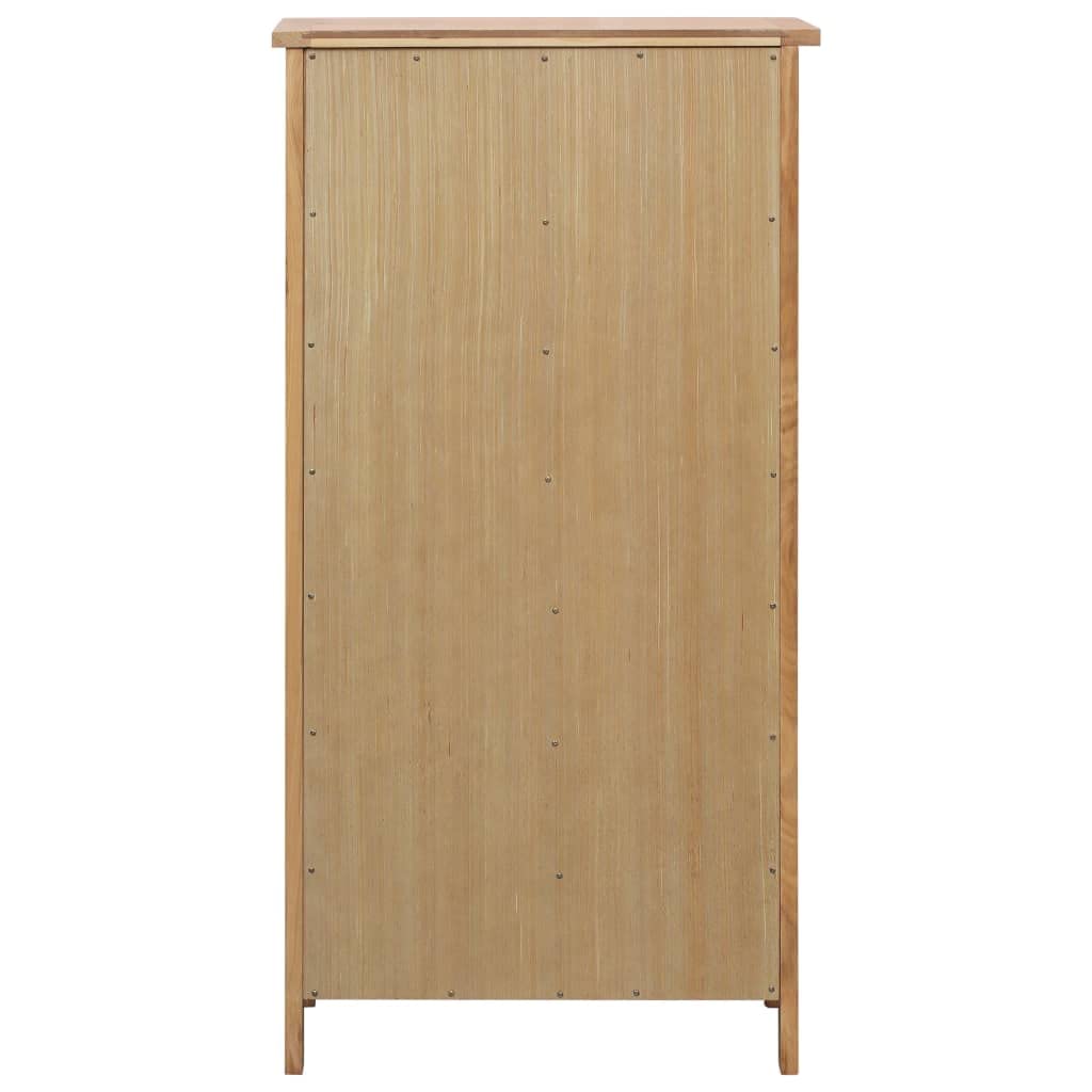 vidaXL Shoe Cabinet 29.9&quot;x14.6&quot;x41.3&quot; Solid Oak Wood