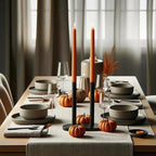 Pickood 12-Inch Tall Dripless Taper Candles Set Of 4 - Orange Tapered Candles, Perfect For Halloween,Fall - Smokeless, Unscented