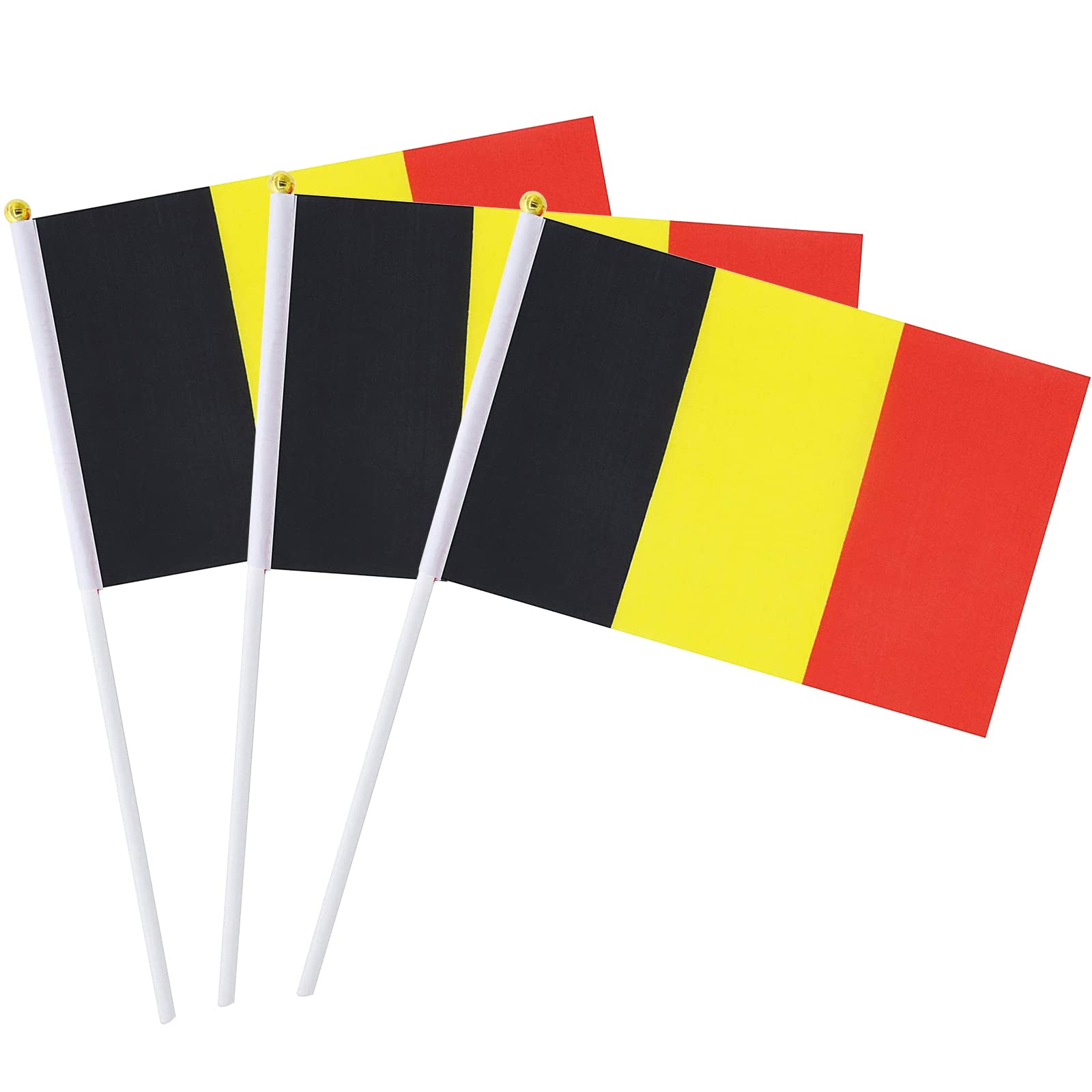 Belgium Flag Belgian Hand Held Small Mini Stick Flags Decorations International Country World Flags For Party Olympics Festival