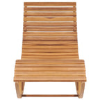 vidaXL Rocking Sun Lounger - Solid Teak Wood Construction with Bright Green Cushion - Equipped with Rocking Motion Feature - Ideal for Patio, Balcony, and Garden Settings