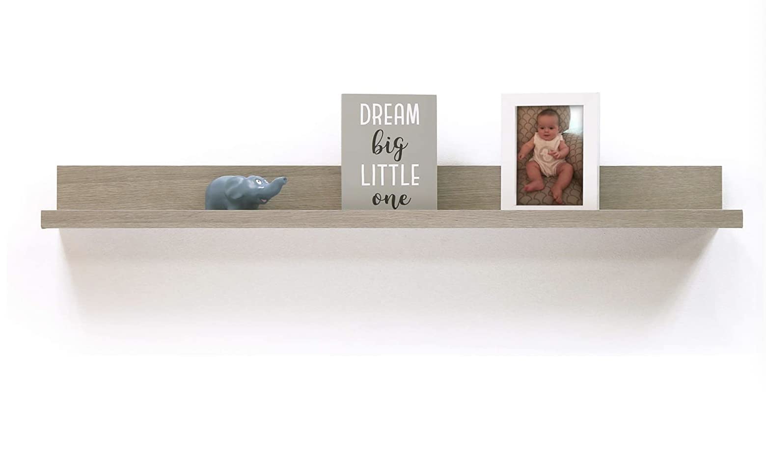 InPlace Shelving 9602032E Floating Picture Shelf with Ledge, 35'', Gray Driftwood