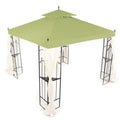 Garden Winds Replacement Canopy Top Cover for Hampton Bay Arrow Gazebo - Riplock 350 - Sage