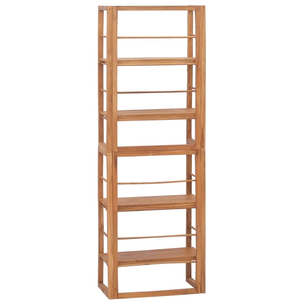 vidaXL Shelving Unit - Solid Teak Wood - Adjustable Shelves - Easy Assembly - Safe and Sturdy - 23.6&quot;x11.8&quot;x70.9&quot;