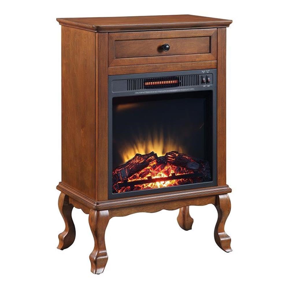 Acme Eirene Fireplace In Walnut