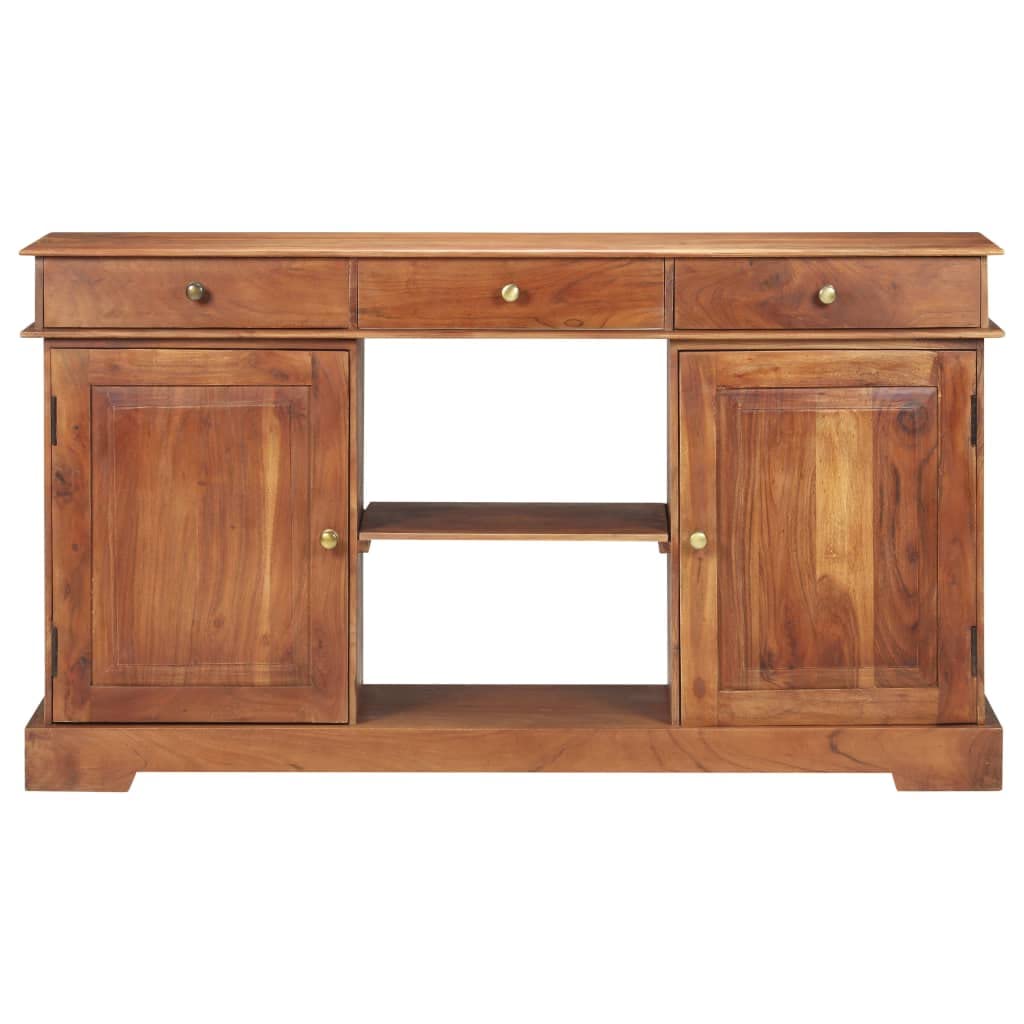 vidaXL Sideboard 53.1&quot;x13.8&quot;x29.5&quot; Solid Acacia Wood