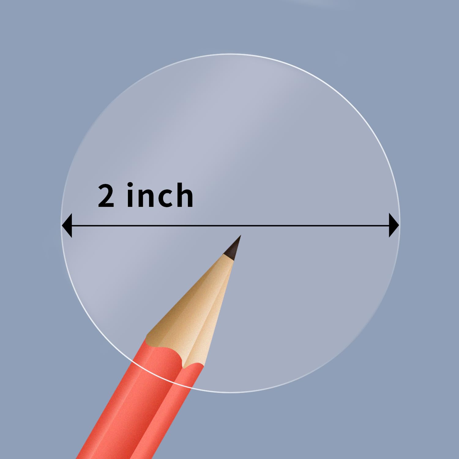 Yeachlaing 2 Inch Round Clear Seal Stickers,Transparent Envelope Mail Wafer Seal Self Adhesive Package Circle Label (1Bag,288Pcs