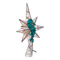 Kurt S. Adler Kurt Adler 10-Light Capiz Bethleham Star with Seahorse Treetop, Blue, White, Silver