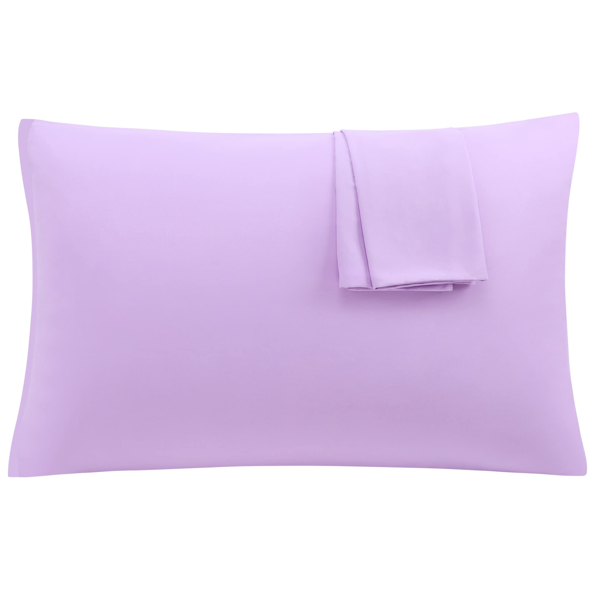 Uxcell 2 Pack Pillow Cases Soft 1800 Series Microfiber Pillowcases Set With Zipper Standard(20'X26') Violet