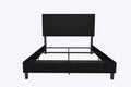 DHP Janford Upholstered Bed, Black Faux Leather, Queen