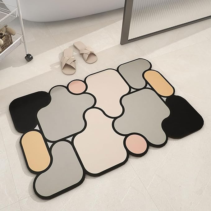 KBMEnterprise SpecialShaped Puzzle 5D Mat, Washable Soft NonSlip Durable Floor Rug, Bathroom Toilet Door Mat Foot Pad for Home