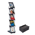 Kroey brochure display stand&Foldable Magazine Rack with 5 Pockets for Exhibition and Trade Show (67X9.5X14.5)