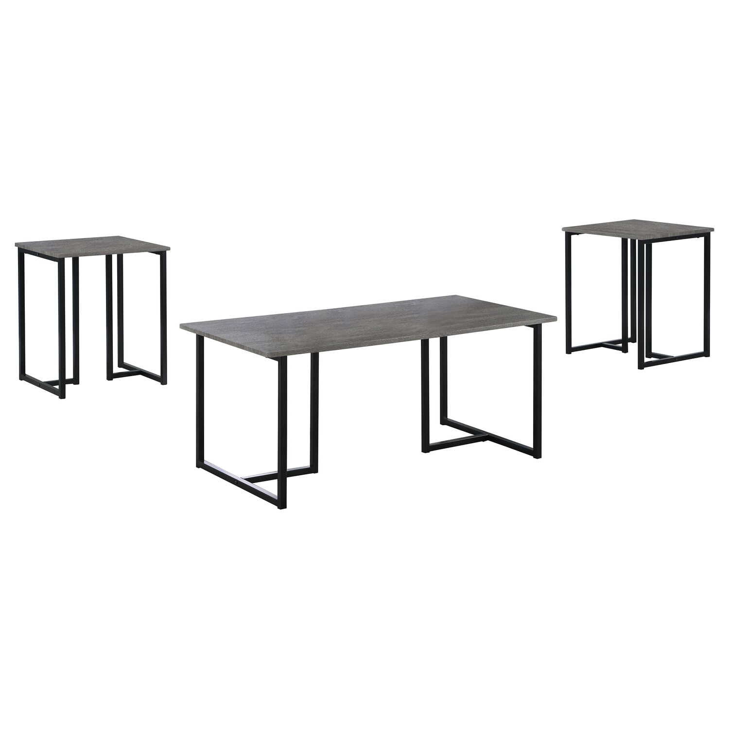 Coaster Home Furnishings Hartsook 3-Piece Occasional Set Weathered Grey and Black
