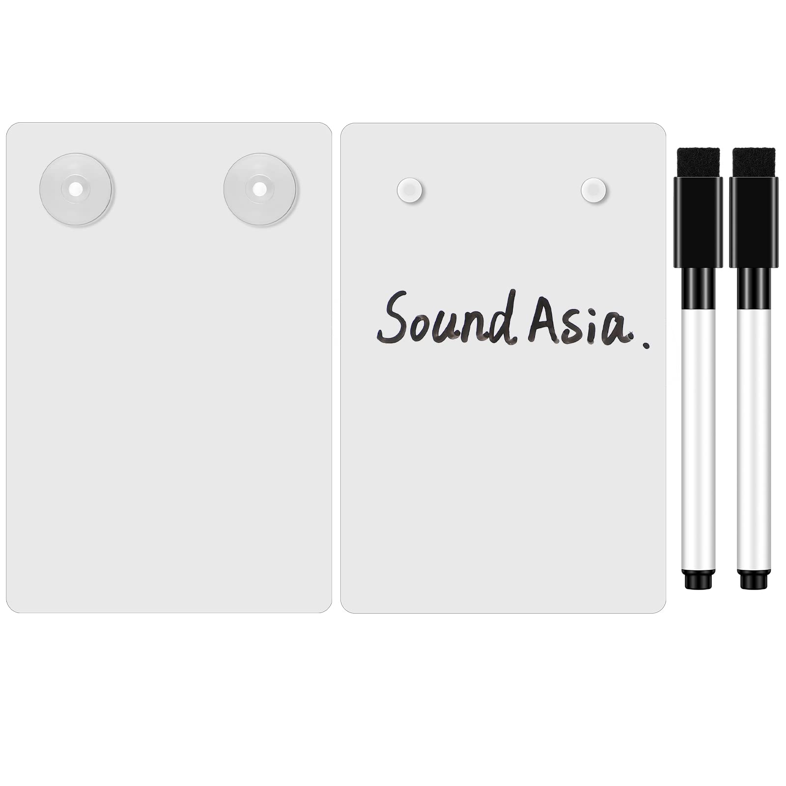 2 Pieces Shower Whiteboard With Suction Cup Waterproof Shower Board With Pen Waterproof White Board Writing On The Bathroom Wall