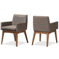 Baxton Studio Nexus Mid-Century Modern Fabric Upholstered Arm Chair
