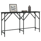 vidaXL Console Table in Black, Engineered Wood with Smooth Surface, Robust Metal Frame, Perfect for Living Room or Entryway, 55.1"x11.4"x29.5"