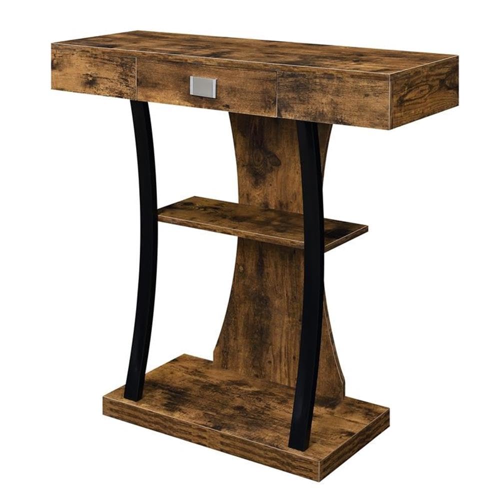 Convenience Concepts Newport Harri Console Table 36 - Modern Sofa Table with Storage Shelves, One Drawer Narrow Entryway Hall Ta