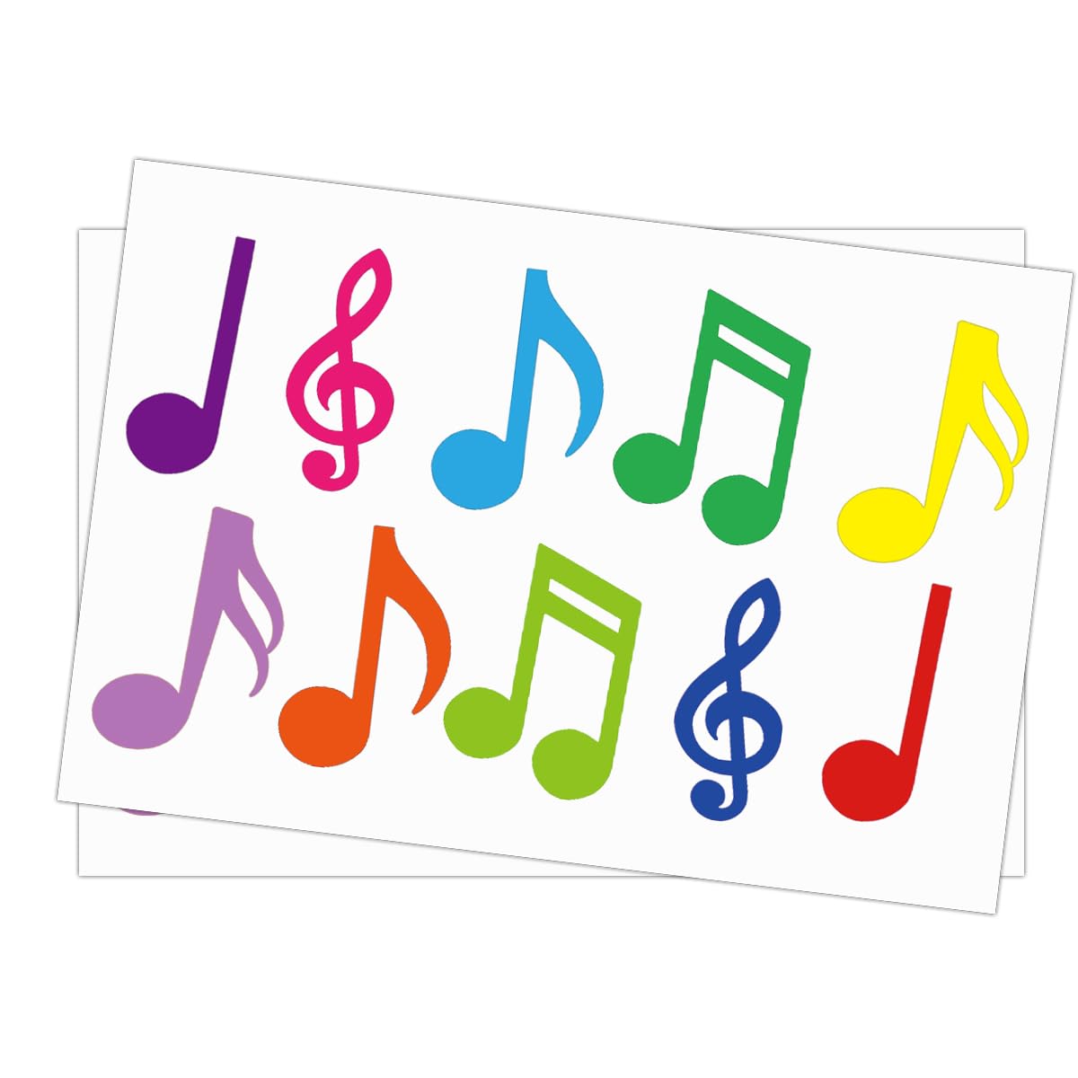 Music Notes Wall Decal,Music Notes Stickers For Music Theme Birthday Party Favors,2X3 Inch,60 Pcs