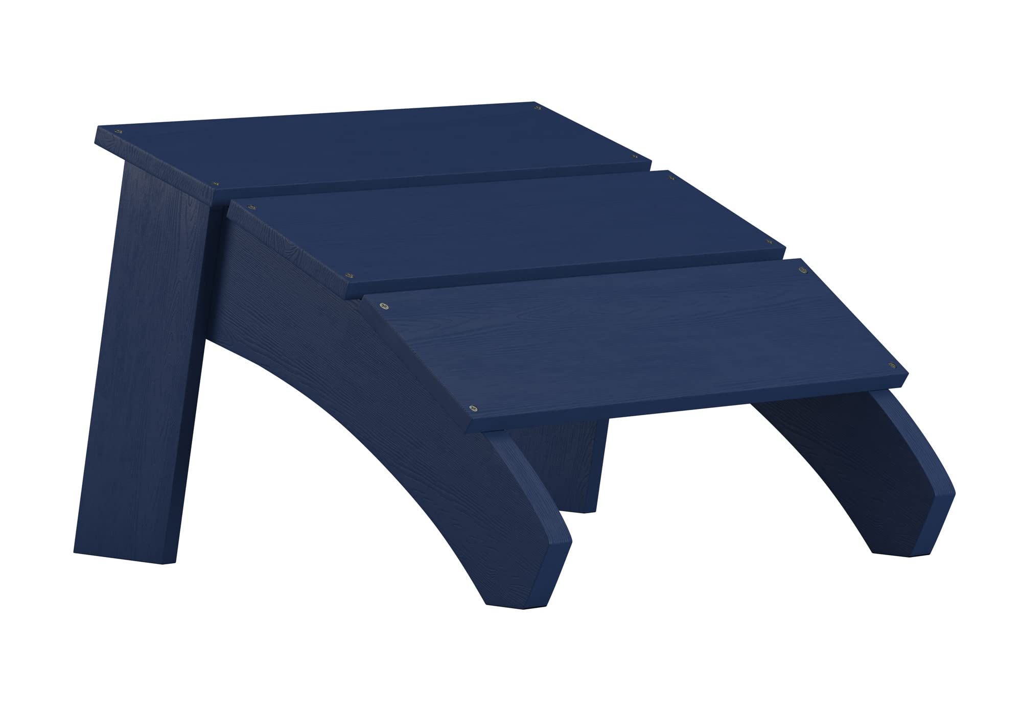 Flash Furniture Sawyer Indoor/Outdoor Commercial Grade Adirondack Ottoman - Navy All-Weather Adirondack Style Footrest