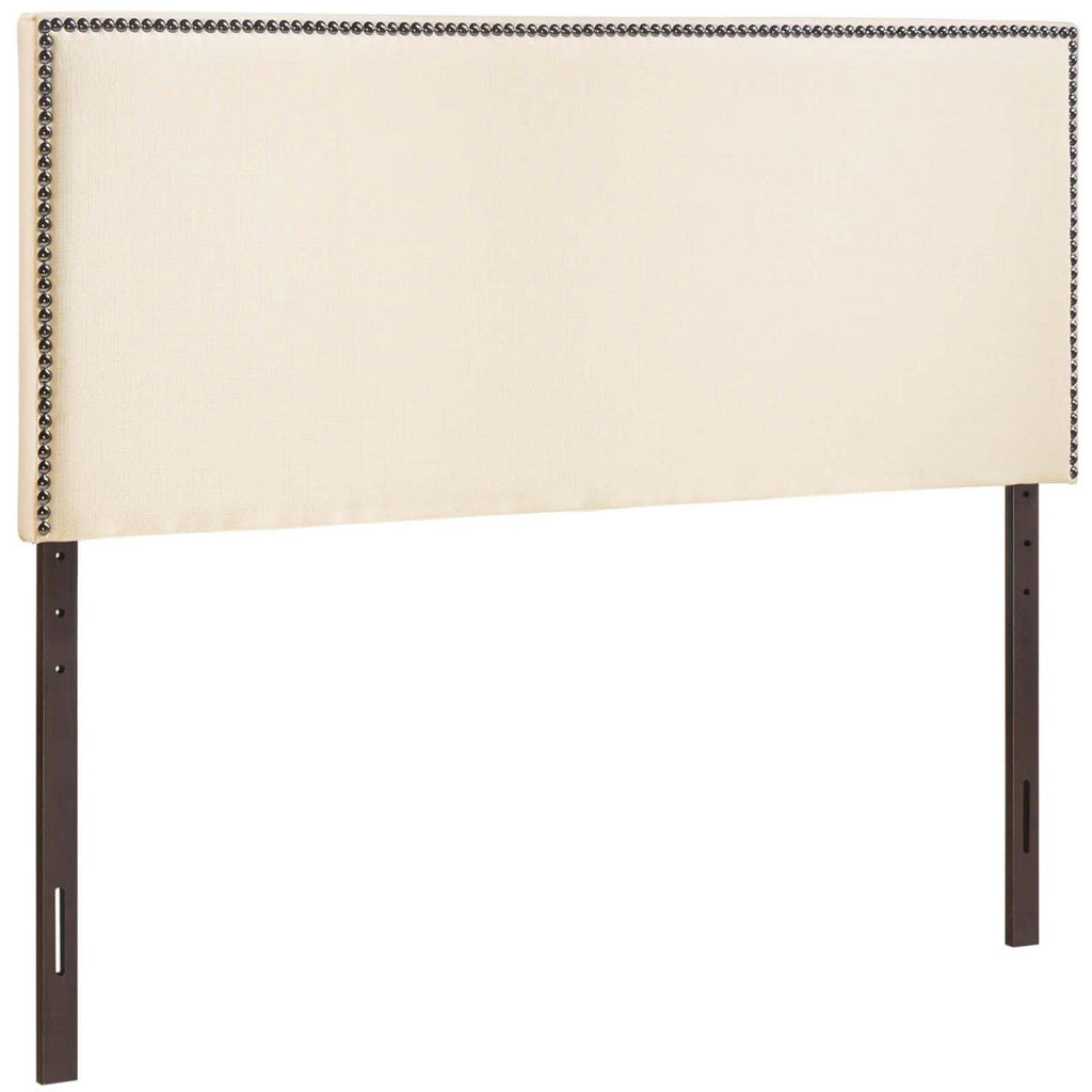 CasaFoyer  Region Linen Fabric Upholstered King Headboard | Spacious & Elegant | Particleboard & Solid Wood | Nailhead Trim | Contemporary Charm | Fits Most King Beds