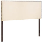 CasaFoyer  Region Linen Fabric Upholstered King Headboard | Spacious & Elegant | Particleboard & Solid Wood | Nailhead Trim | Contemporary Charm | Fits Most King Beds