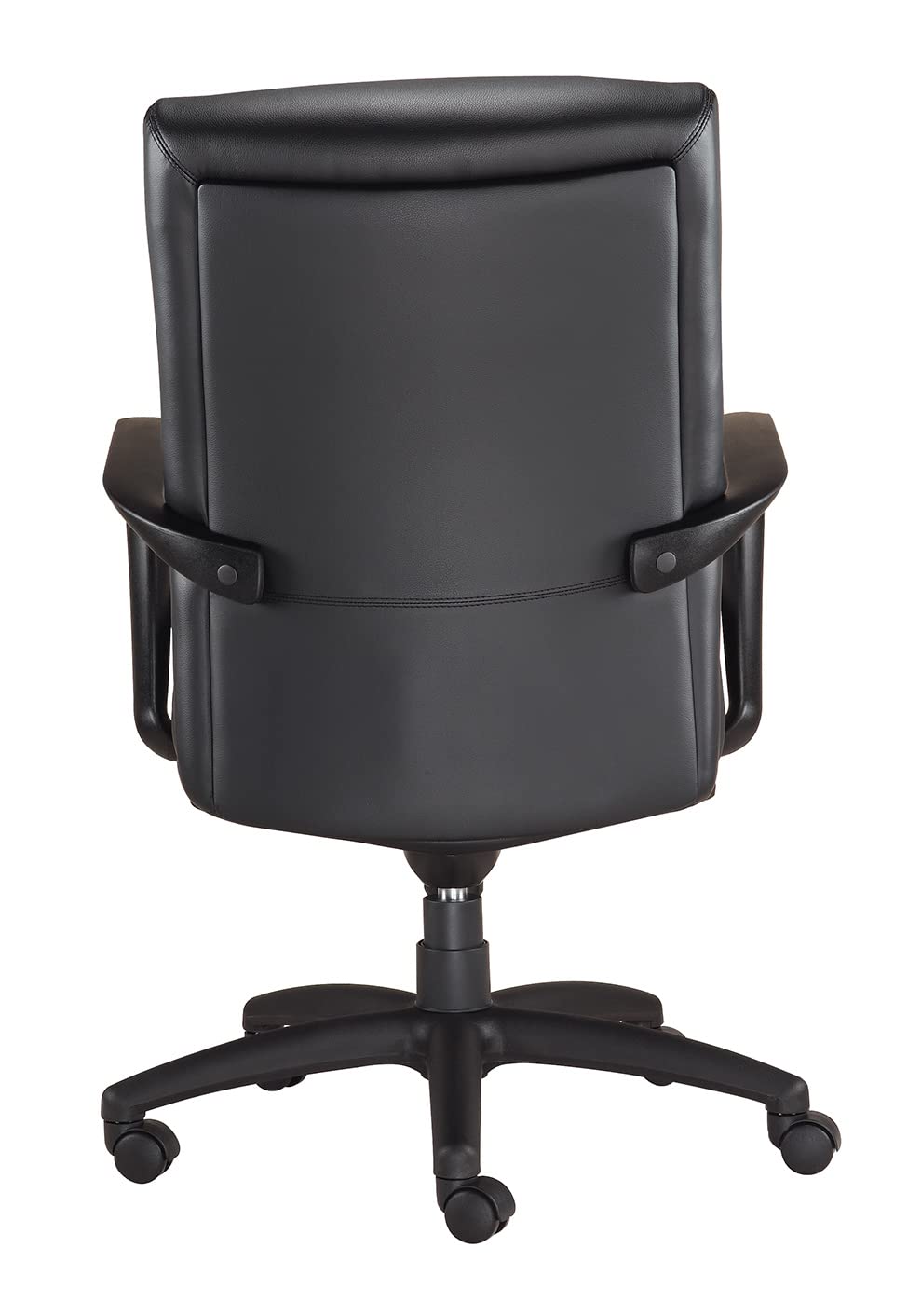 Eurotech Seating Manchester Mid Back Leather Chair, Black