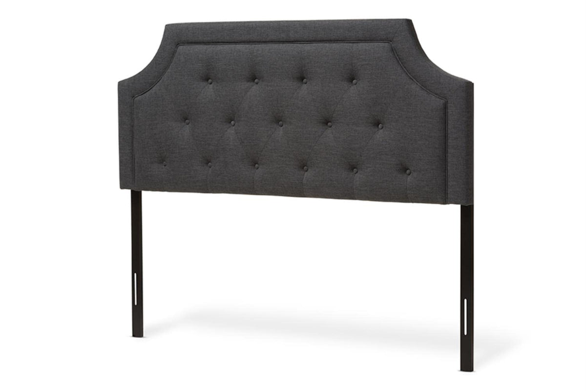 Baxton Studio Mars Modern and Contemporary Dark Grey Fabric King Size Headboard