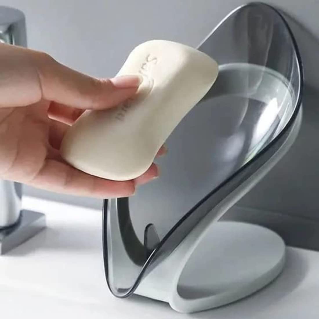 Purvaa Collection Leaf Drainage Soap Stand Holder (Pack of 2) Multicolor