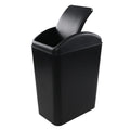 Begale 4.5 Gallon Plastic Swing Top Trash Can, Kitchen Garbage Bin, Black