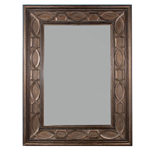 Timeless Reflections By Afd Home 11002626 Cadura Baroque Grand Mirror, Silver/Bronze Crackle Finish