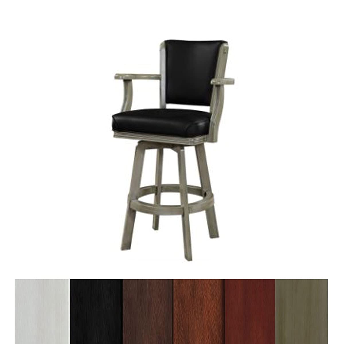 Ram Game Room Slate Swivel Vinyl Seat Barstool W Arms