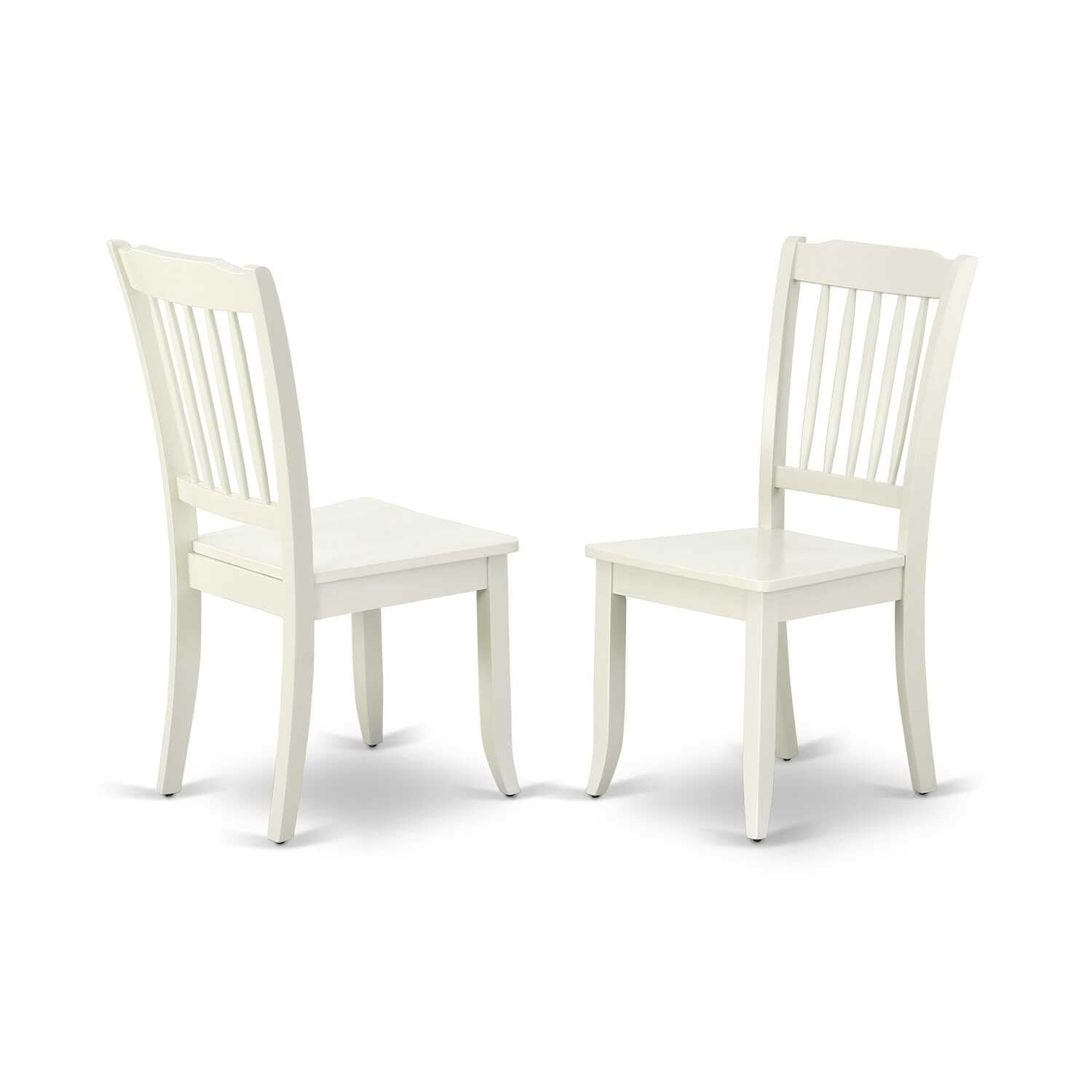 East West Furniture WEDA6-LWH-W 6Pc Rectangular 42/60" Dining Table with 18 in Leaf and Four Wood Seat Dining Chairs Plus 1 Bench