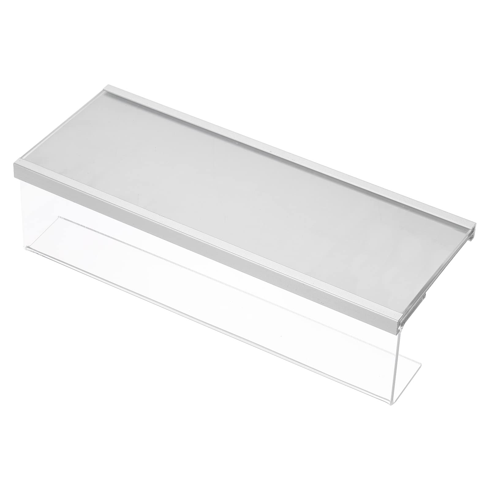 Patikil 7.8 X 3.1Inch Glass Cubicle Aluminum Name Plate Holder,Hanging Type Single Side 46Mm Glass Track For Desk Screen Office