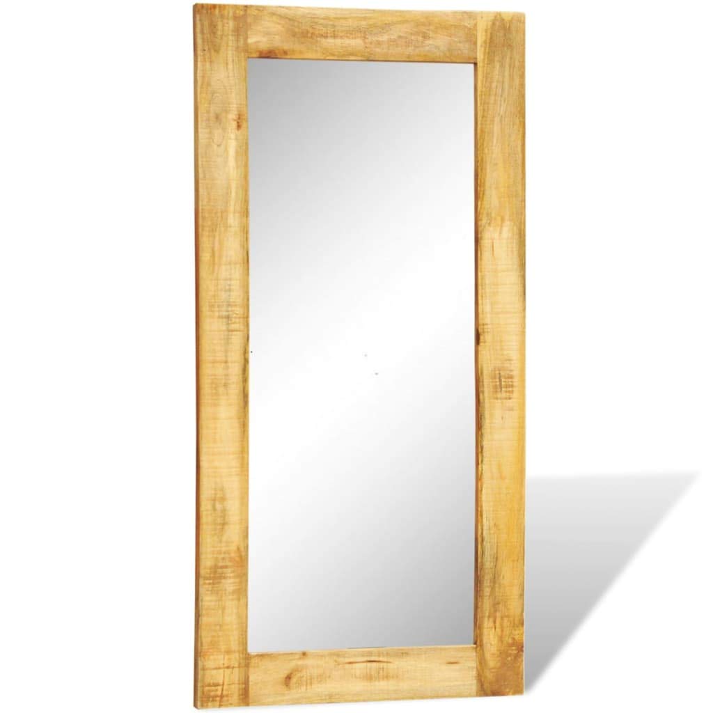Vidaxl Mirror Solid Mango Wood Frame Cloakroom Bedroom Entrance Hall Home Decor