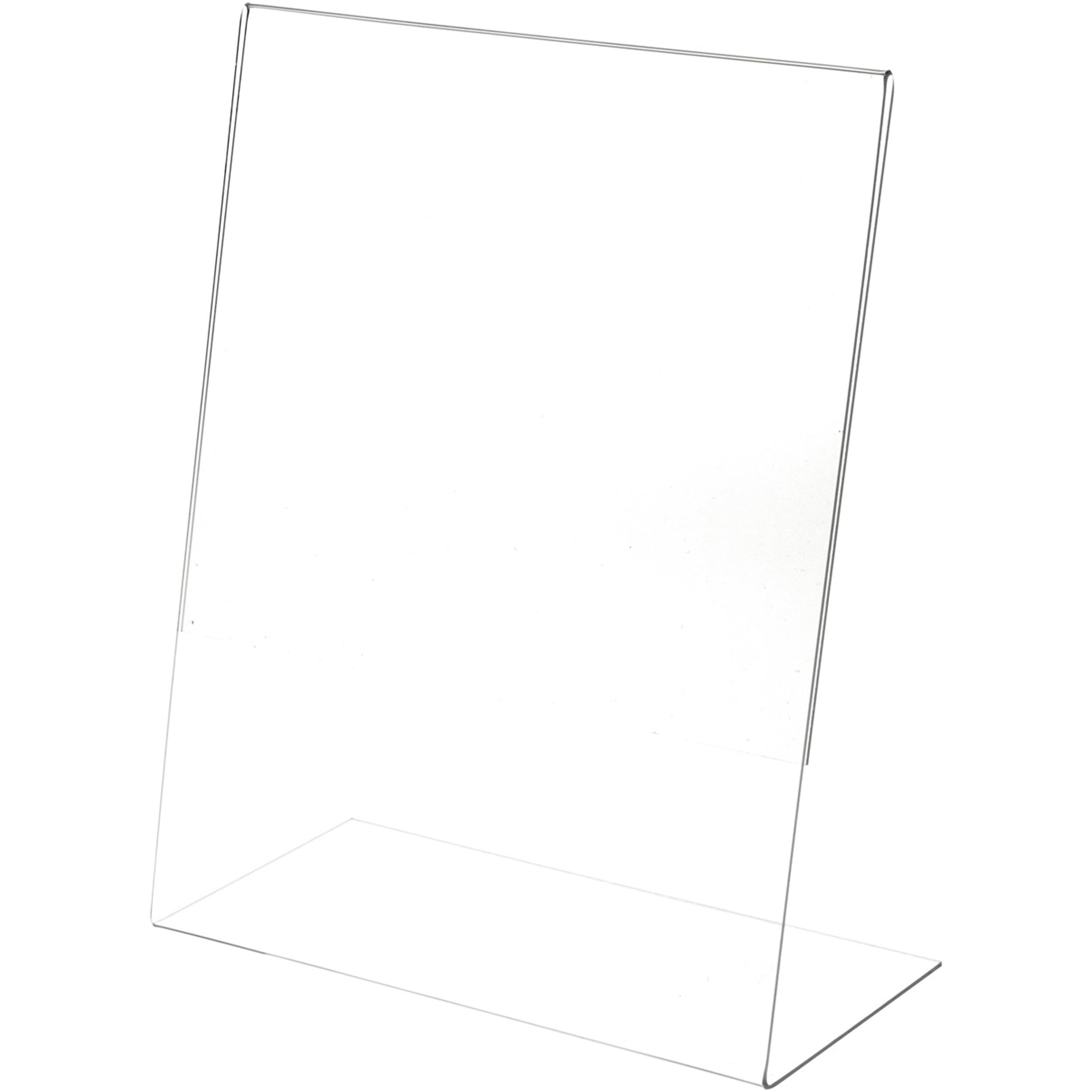 Plymor Clear Acrylic Sign Display/Literature Holder (Angled), 11' W X 14' H