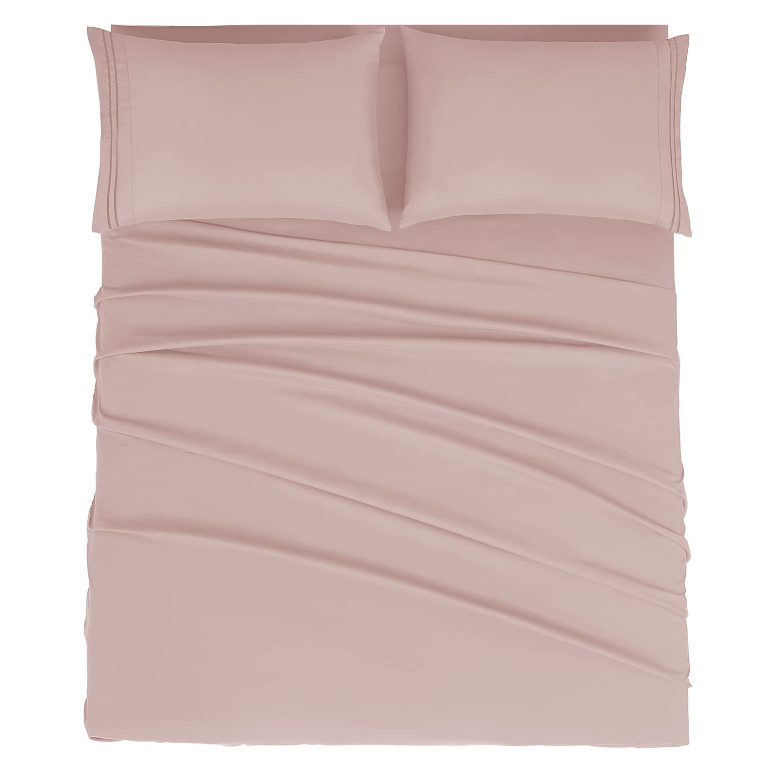 Mejoroom King Size Bed Sheet Set - Hotel Luxury 1800 Bedding Sheets & Pillowcases - 16'' Deep Pocket Fitted Sheet, Soft, Breatha