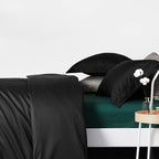 Ntbay 2 Pack 500 Thread Count 100% Egyptian Cotton Standard Pillow Shams, Super Soft And Breathable Oxford Pillowcases For Bed, 20X26 Inches, Black