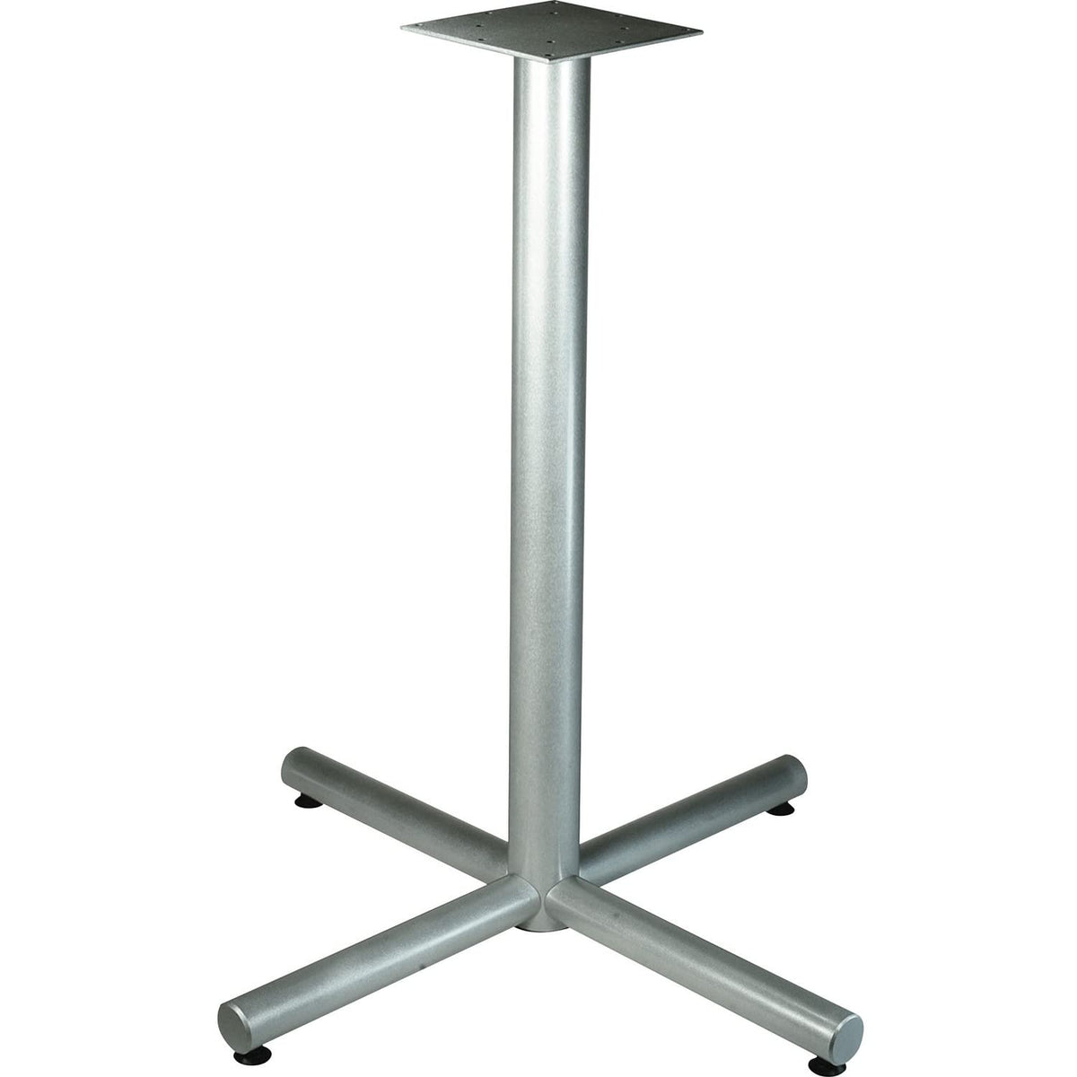 Lorell LLR34432 Silver Bistro-Height X-Leg Table Base