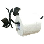 Comfy Hour Antique and Vintage Collection 9' Cast Iron Tissue Holder, Wash Black