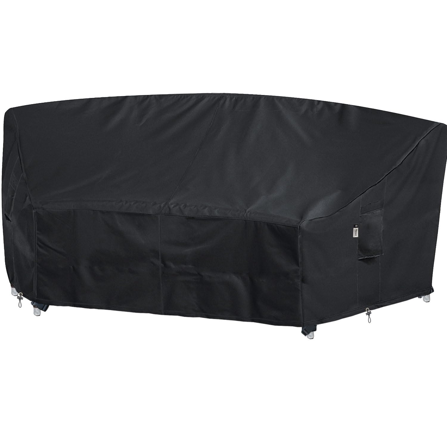 Upgraded Curved Patio Furniture Covers, Waterproof Outdoor Sectional Cover, 600D Pu Outdoor Furniture Sofa Covers 96'(65') Hal