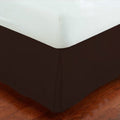 Fancy Collection Easy Care Bed Skirt Pleated Microfiber 14 Inch Drop Bed Skirt Solid New (Brown, Twin)