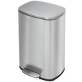 PayLessHere 13 Gallon (50L) in Home Recycling Bin Kitchen Stainless Steel Recycling Bin with Lid Removable Inner Bucket Foot Ped