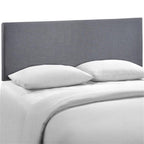 Modway Region Linen Fabric Upholstered Queen Headboard In Smoke