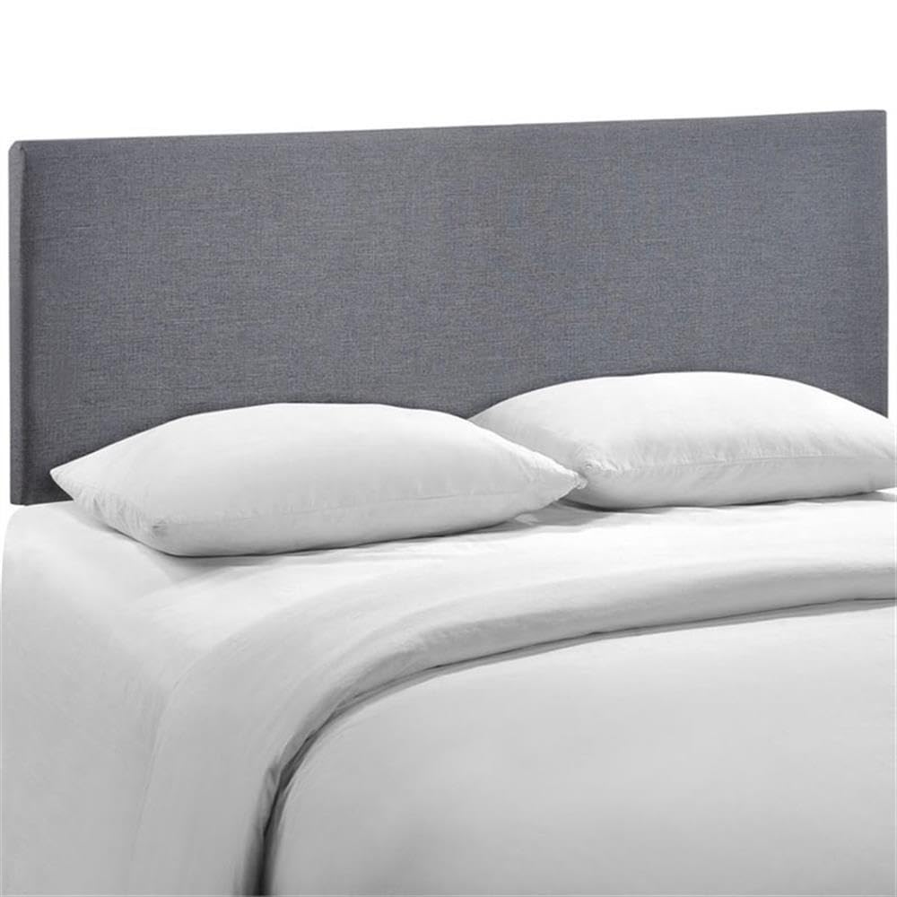 Modway Region Linen Fabric Upholstered Queen Headboard In Smoke