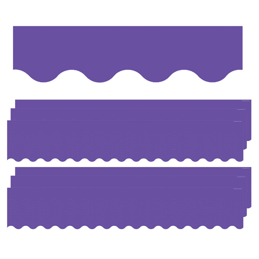 Ultra Purple Scalloped Border Trim, 35 Feet Per Pack, 6 Packs