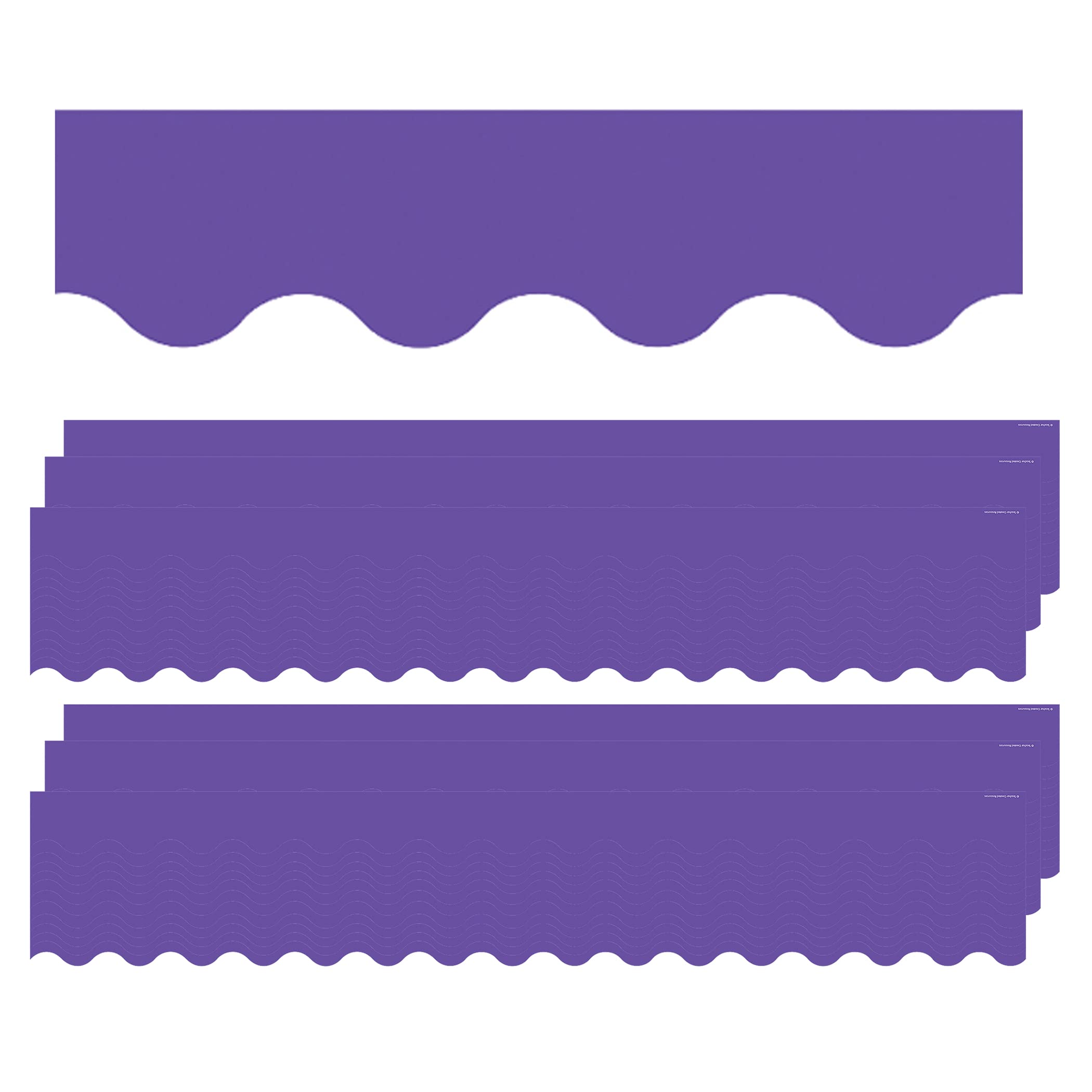 Ultra Purple Scalloped Border Trim, 35 Feet Per Pack, 6 Packs