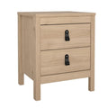 Madrid 21-inch Tall 2-Drawer Nightstand End Table, Jackson Hickory