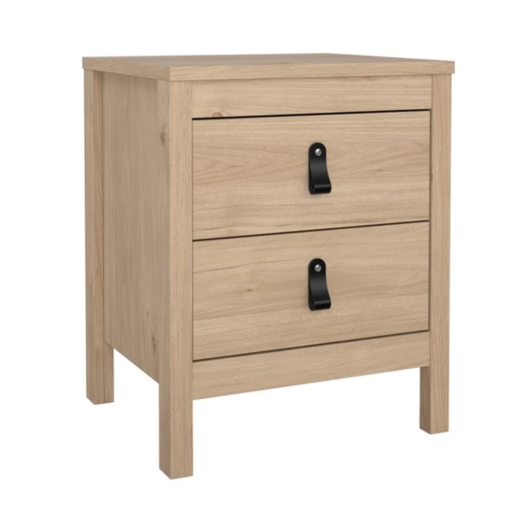 Madrid 21-inch Tall 2-Drawer Nightstand End Table, Jackson Hickory